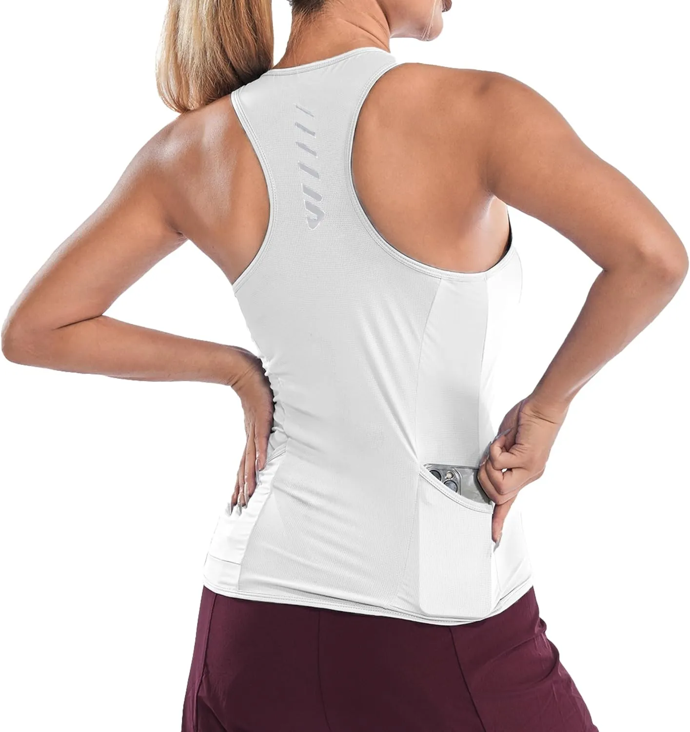 Wulibike Sleeveless Cycling Jersey Women Running Vest 2 Pcs Breathable tank top Quick-Dry shirts with Pockets