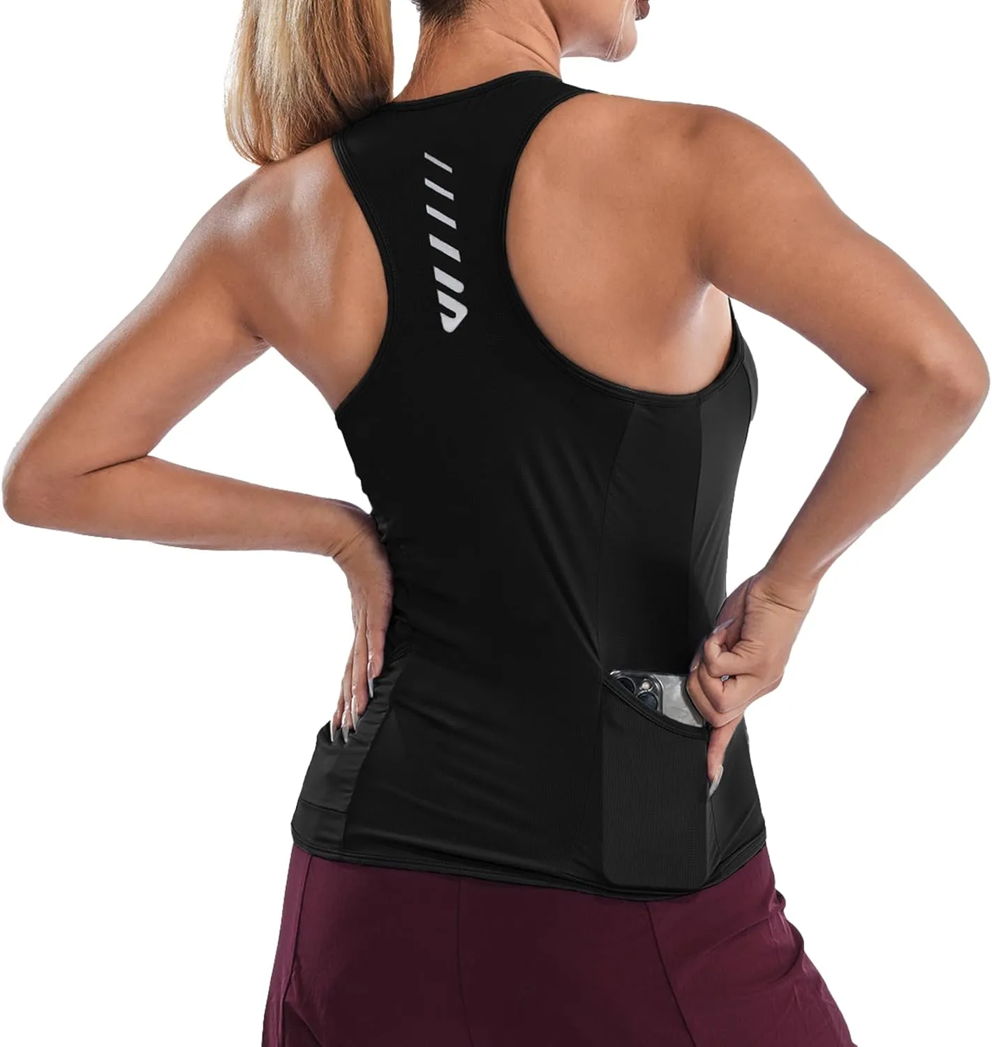 Wulibike Sleeveless Cycling Jersey Women Running Vest 2 Pcs Breathable tank top Quick-Dry shirts with Pockets
