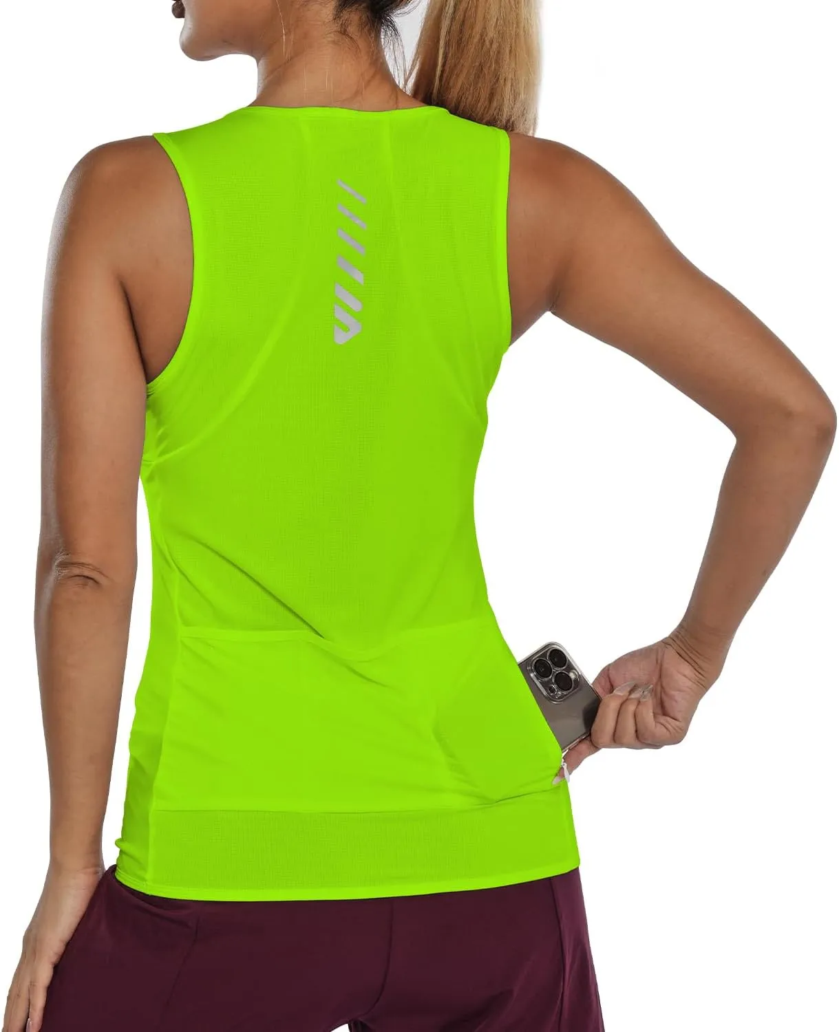 Wulibike Sleeveless Cycling Jersey Women Running Vest 2 Pcs Breathable tank top Quick-Dry shirts with Pockets