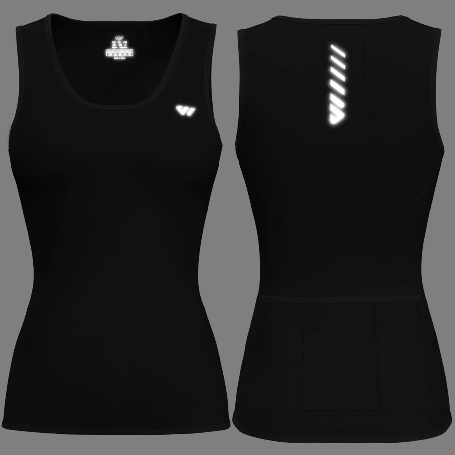 Wulibike Sleeveless Cycling Jersey Women Running Vest 2 Pcs Breathable tank top Quick-Dry shirts with Pockets