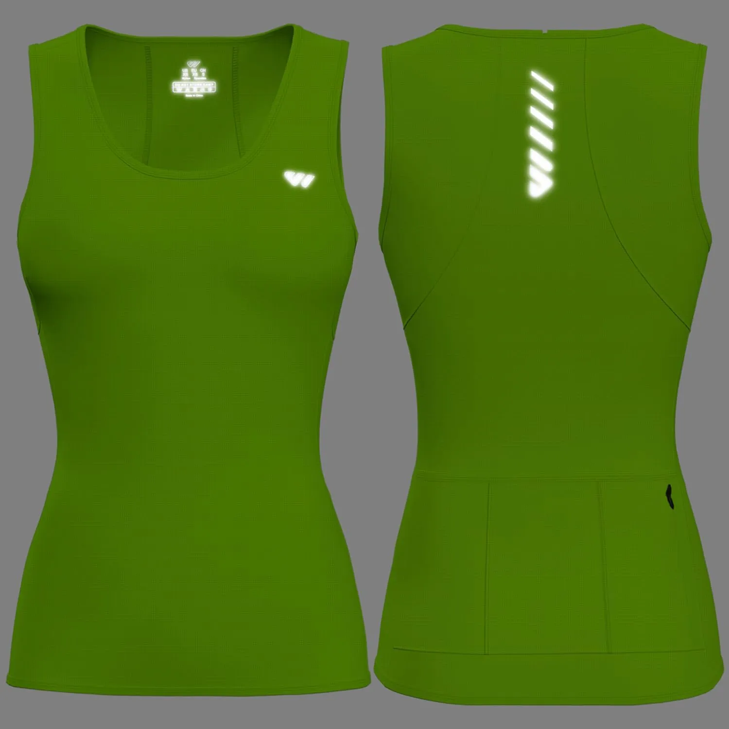 Wulibike Sleeveless Cycling Jersey Women Running Vest 2 Pcs Breathable tank top Quick-Dry shirts with Pockets