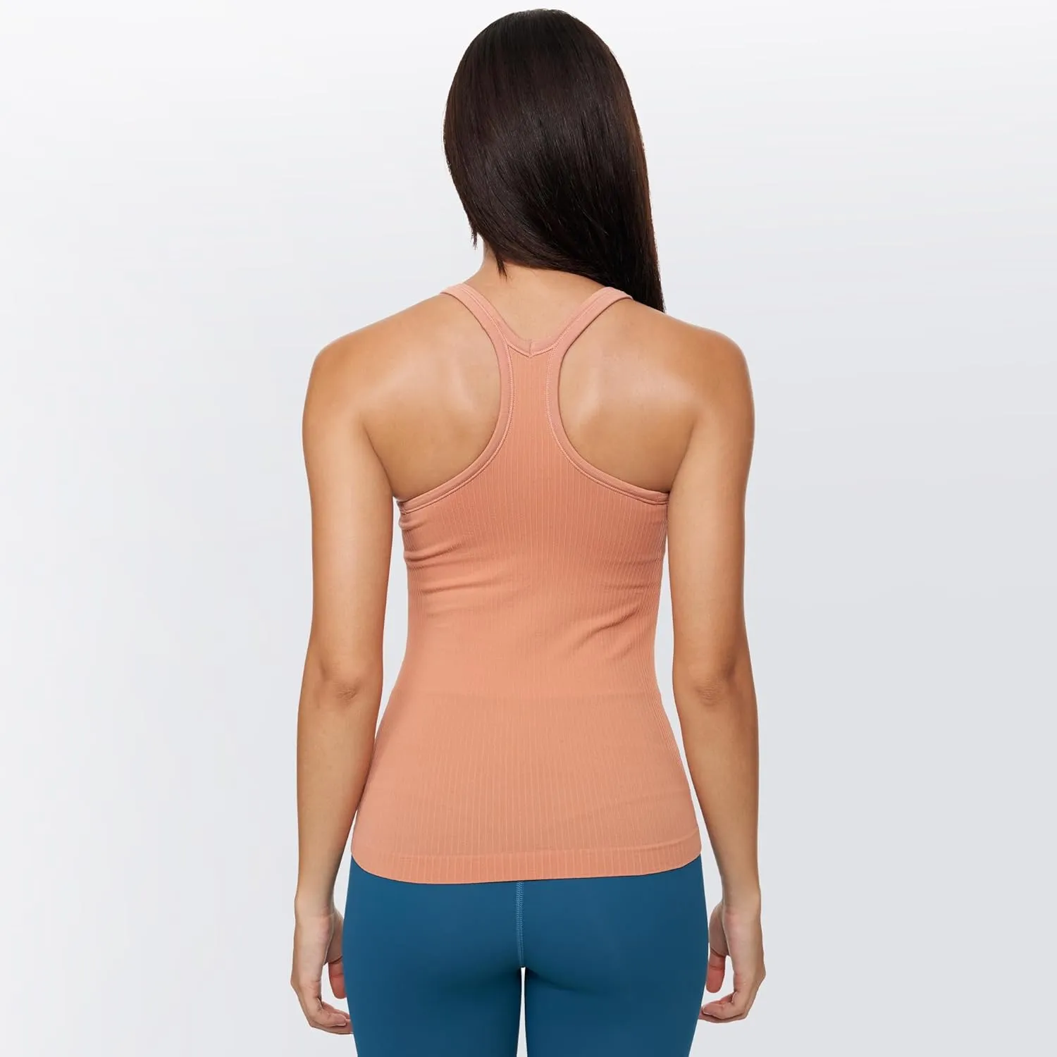 Yoga Racerback Tank Top for Women with Built in Bra,Women's Padded Sports Bra Fitness Workout Running Shirts