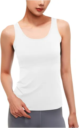 Yoga Shirt for Women Quickly Dry Mesh Back Sleeveless Tank Tops Round Neck Slim Fit Blouse Sport Athletic Undershirt