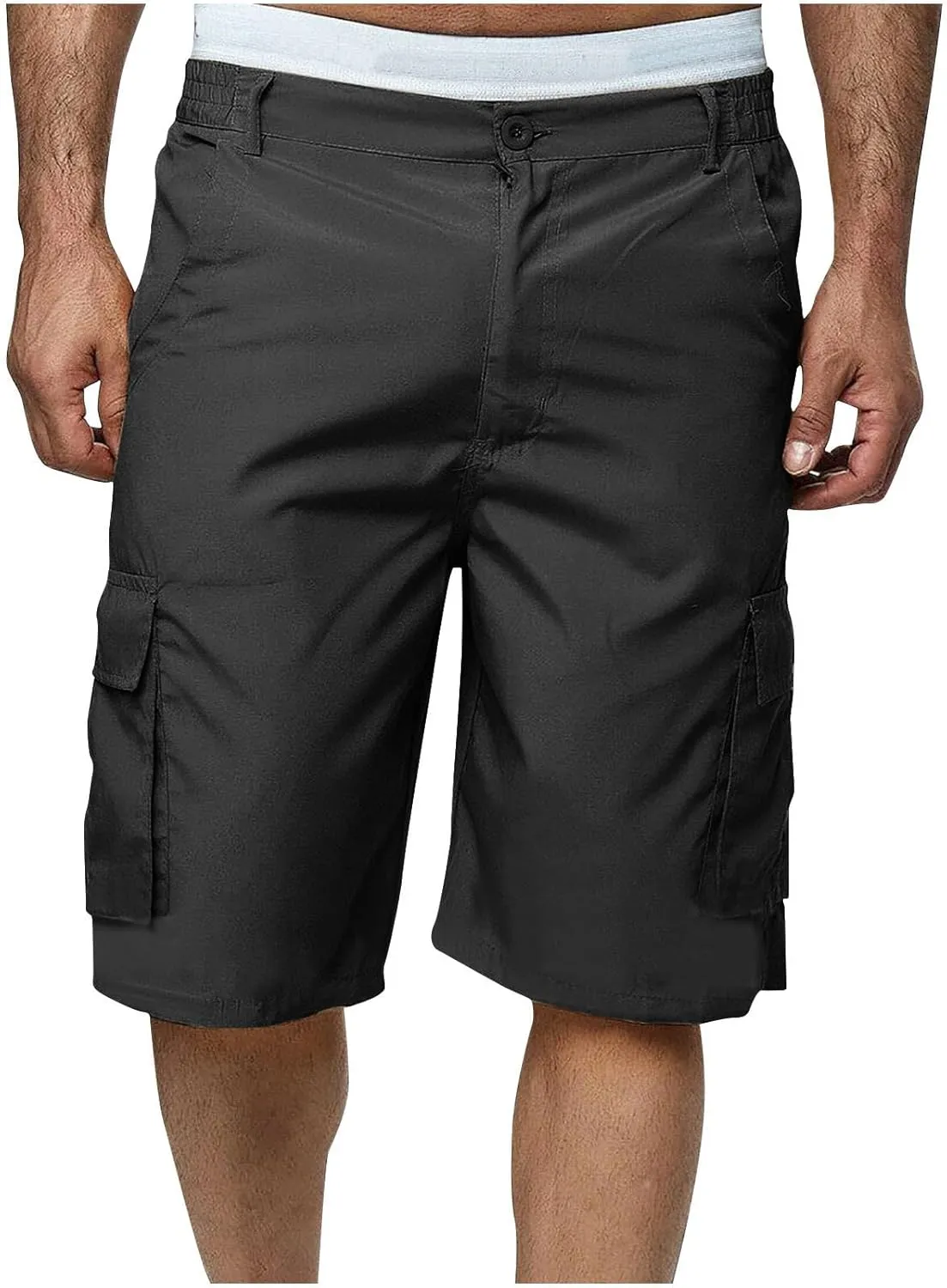 Zeiyignr Mens Cargo Shorts Stretch Work Shorts Regular Fit Hiking Shorts Lightweight Loose Summer Outdoor Fishing Golf Shorts